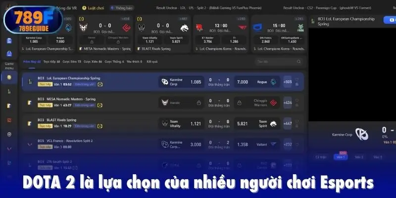 DOTA 2 là lựa chọn của nhiều người chơi Esports