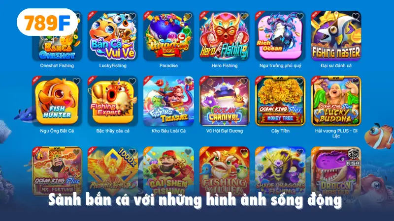 Sảnh bắn cá với những hình ảnh sống động