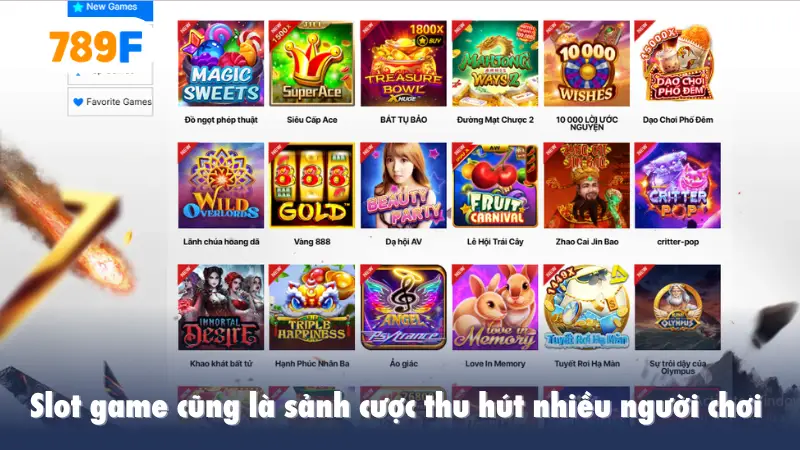 Slot game cũng là sảnh cược thu hút nhiều người chơi